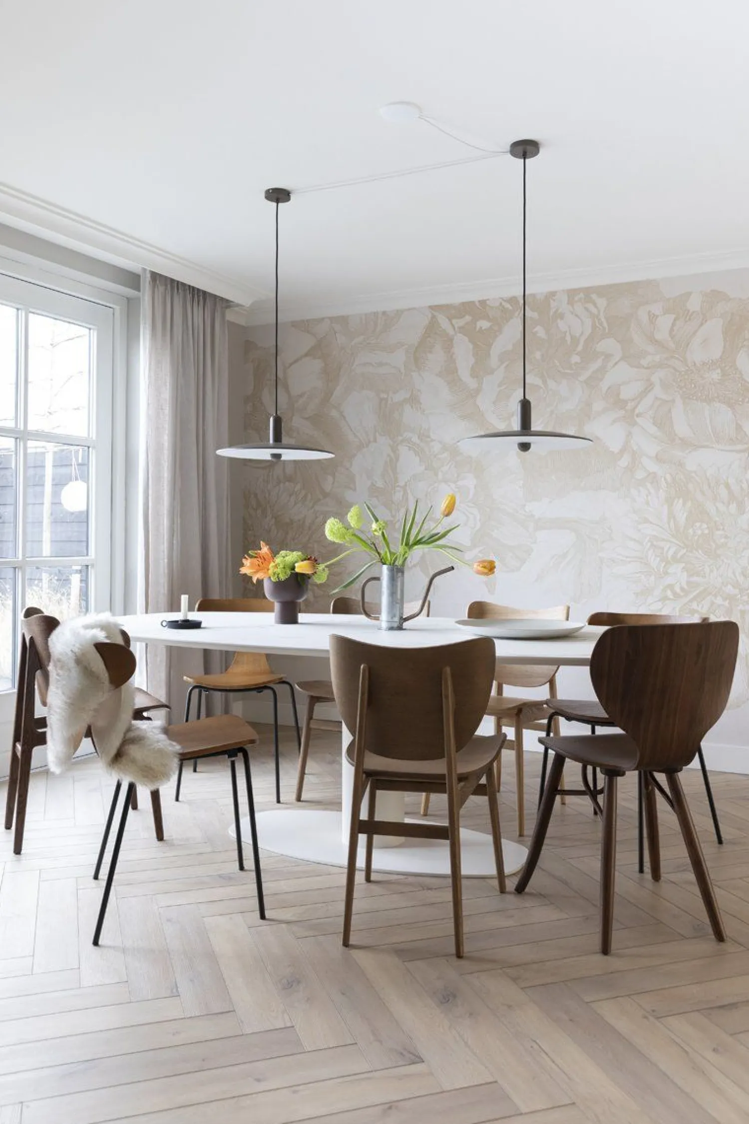 Ronde Eettafels-Metaform Orfis Eettafel Bruin