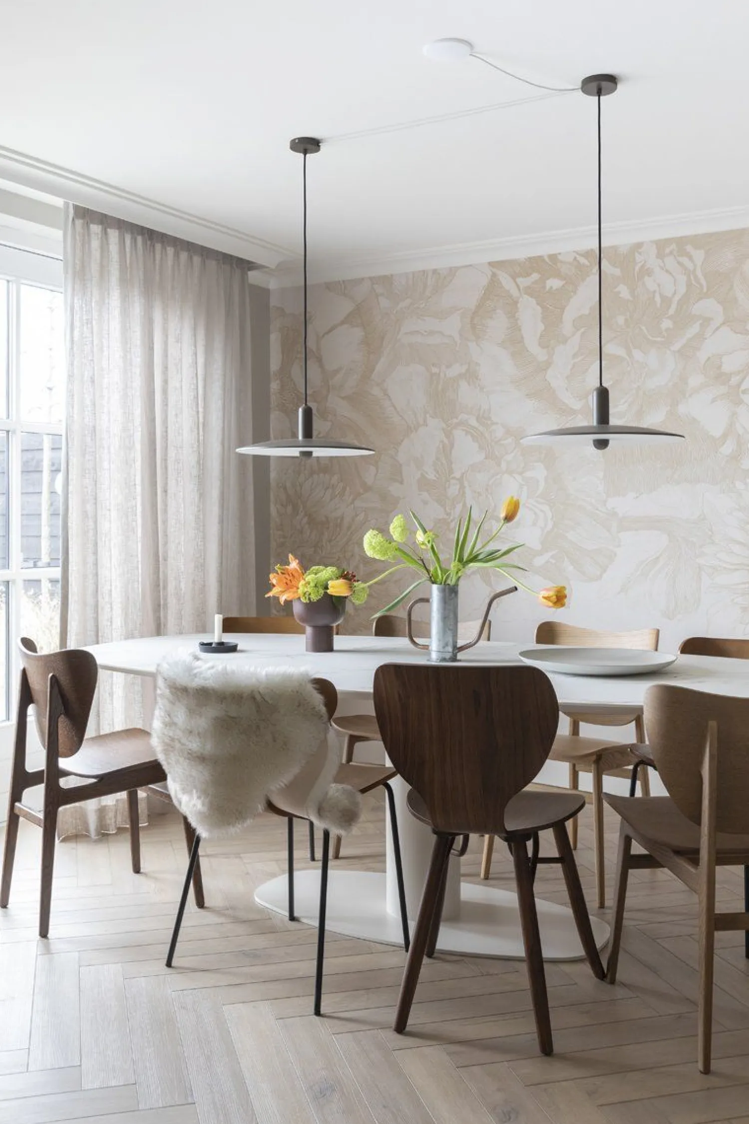 Ronde Eettafels-Metaform Orfis Eettafel Bruin