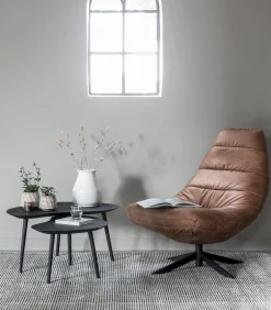 Houten Salontafels|Organische Salontafels-DTP Home Organus Salontafelset Zwart