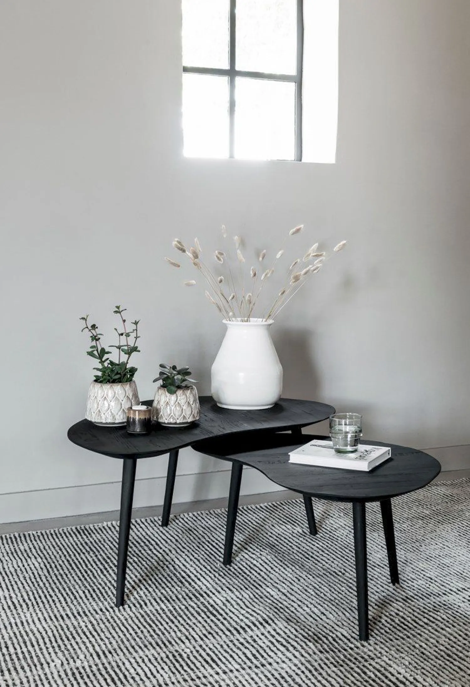 Houten Salontafels|Organische Salontafels-DTP Home Organus Salontafelset Zwart