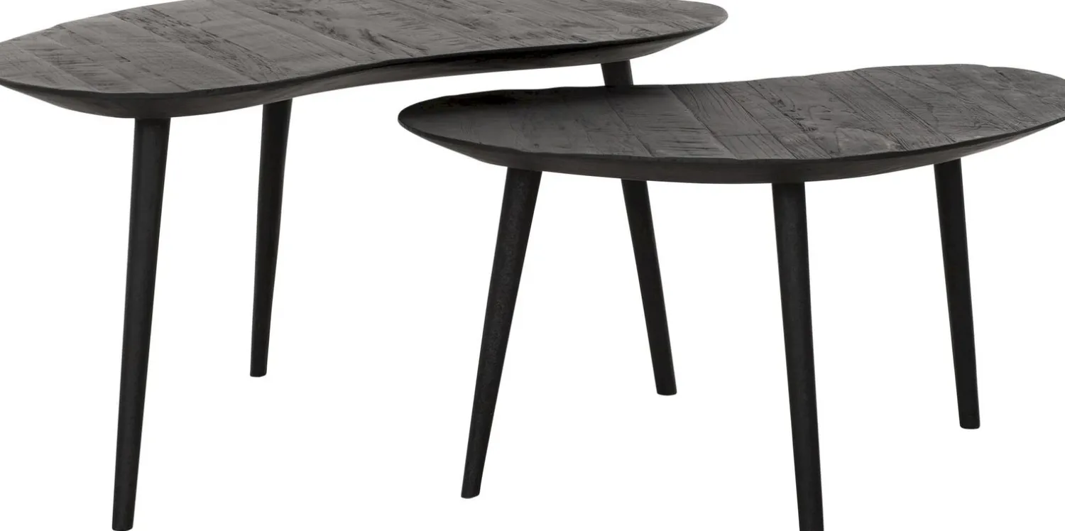 Houten Salontafels|Organische Salontafels-DTP Home Organus Salontafelset Zwart