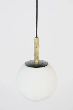 Moderne Hanglampen|Moderne Hanglampen-Zuiver Orion Hanglamp Opal, Brass, Black