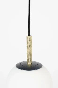 Moderne Hanglampen|Moderne Hanglampen-Zuiver Orion Hanglamp Opal, Brass, Black