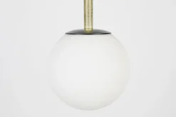 Moderne Hanglampen|Moderne Hanglampen-Zuiver Orion Hanglamp Opal, Brass, Black