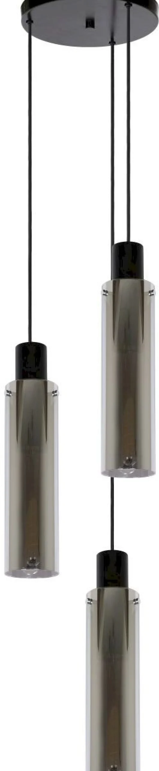 Glazen Hanglampen|Glazen Hanglampen-Lucide Orlando Hanglamp Zwart