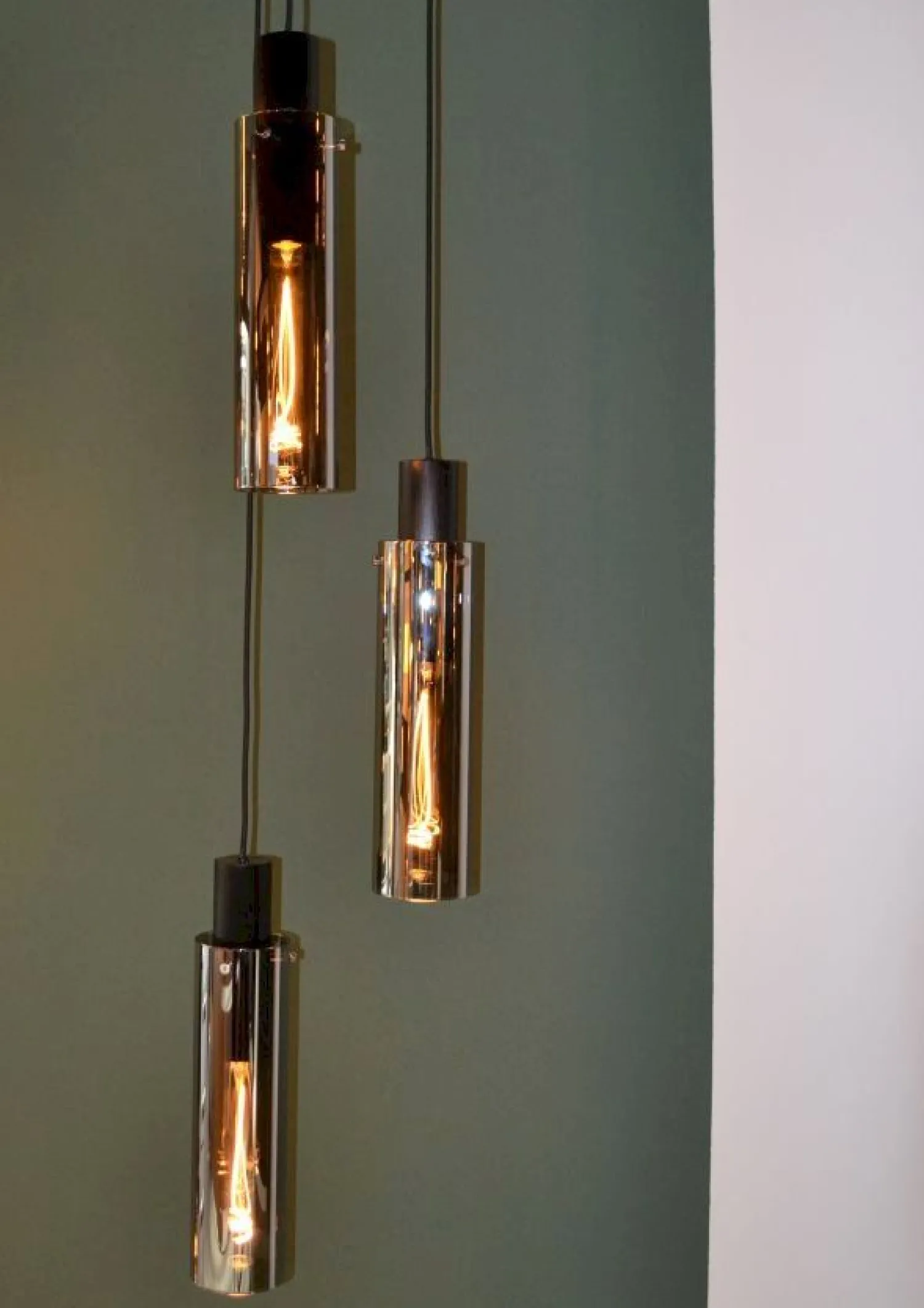 Glazen Hanglampen|Glazen Hanglampen-Lucide Orlando Hanglamp Zwart