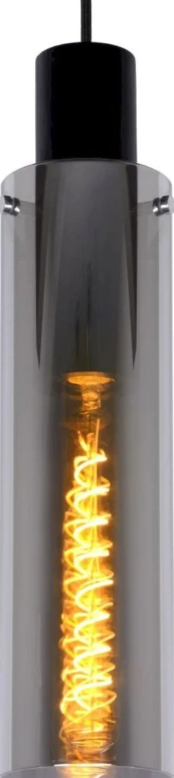 Glazen Hanglampen|Glazen Hanglampen-Lucide Orlando Hanglamp Zwart