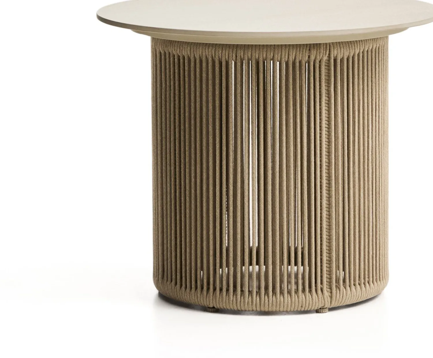 Ronde Bijzettafels-Kave Home Orosei Bijzettafel Ecru