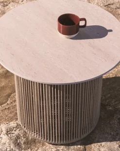 Ronde Bijzettafels-Kave Home Orosei Bijzettafel Ecru