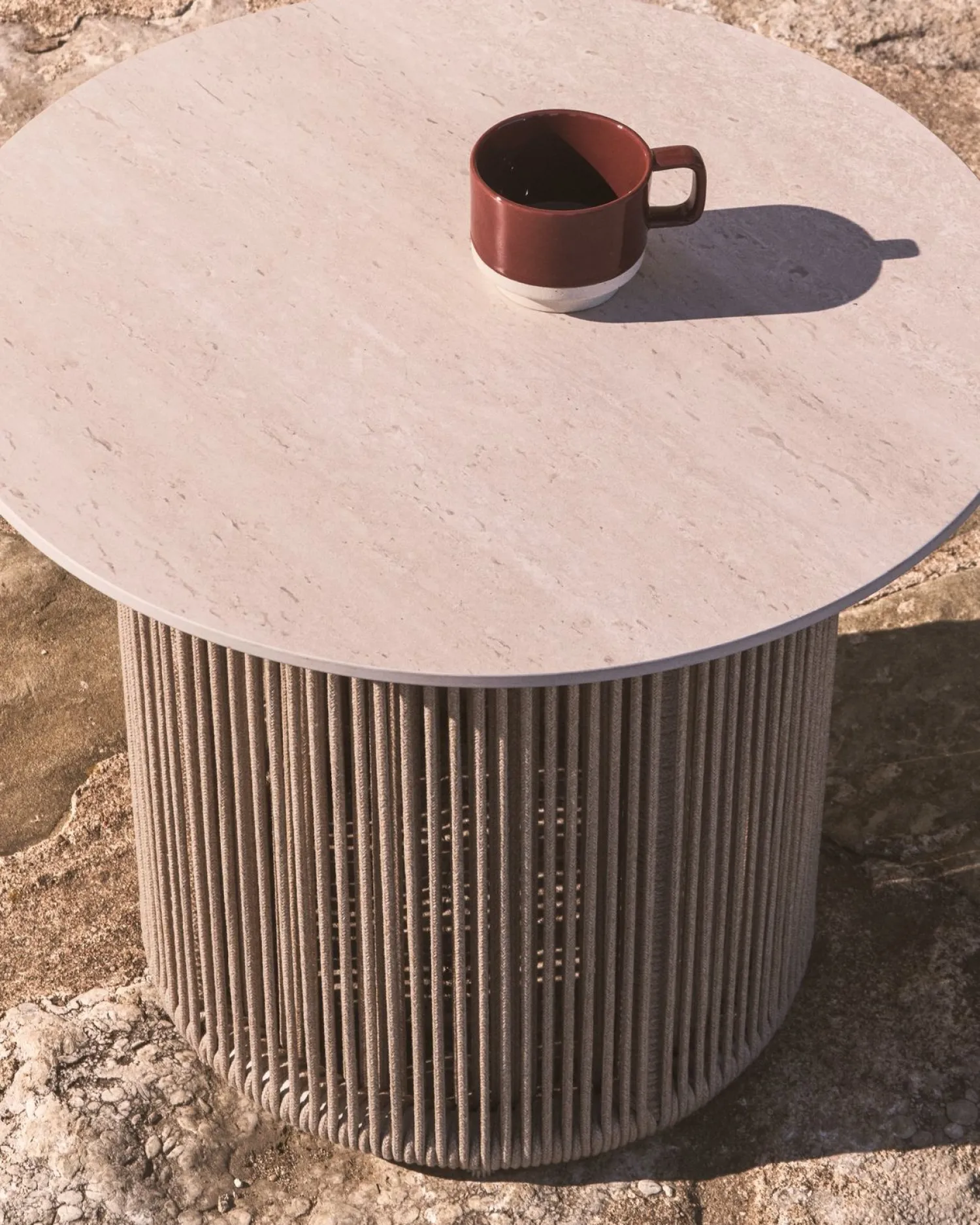 Ronde Bijzettafels-Kave Home Orosei Bijzettafel Ecru