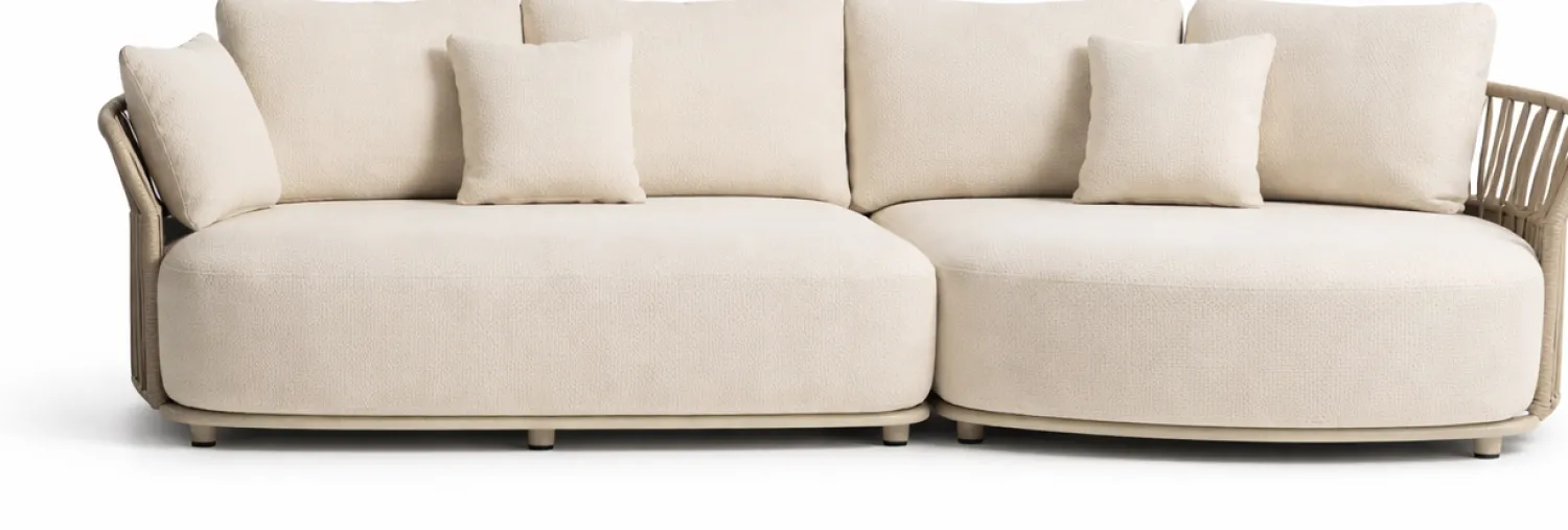 Tuinbanken-Kave Home Osani Tuinbank Ecru, Taupe