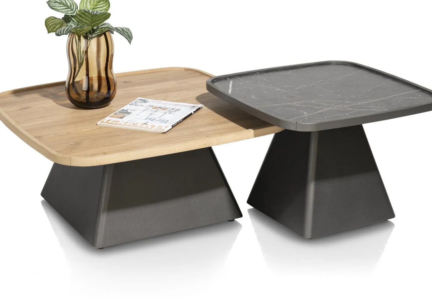 Vierkante Salontafels-Henders en Hazel Oskar Salontafel Onyx