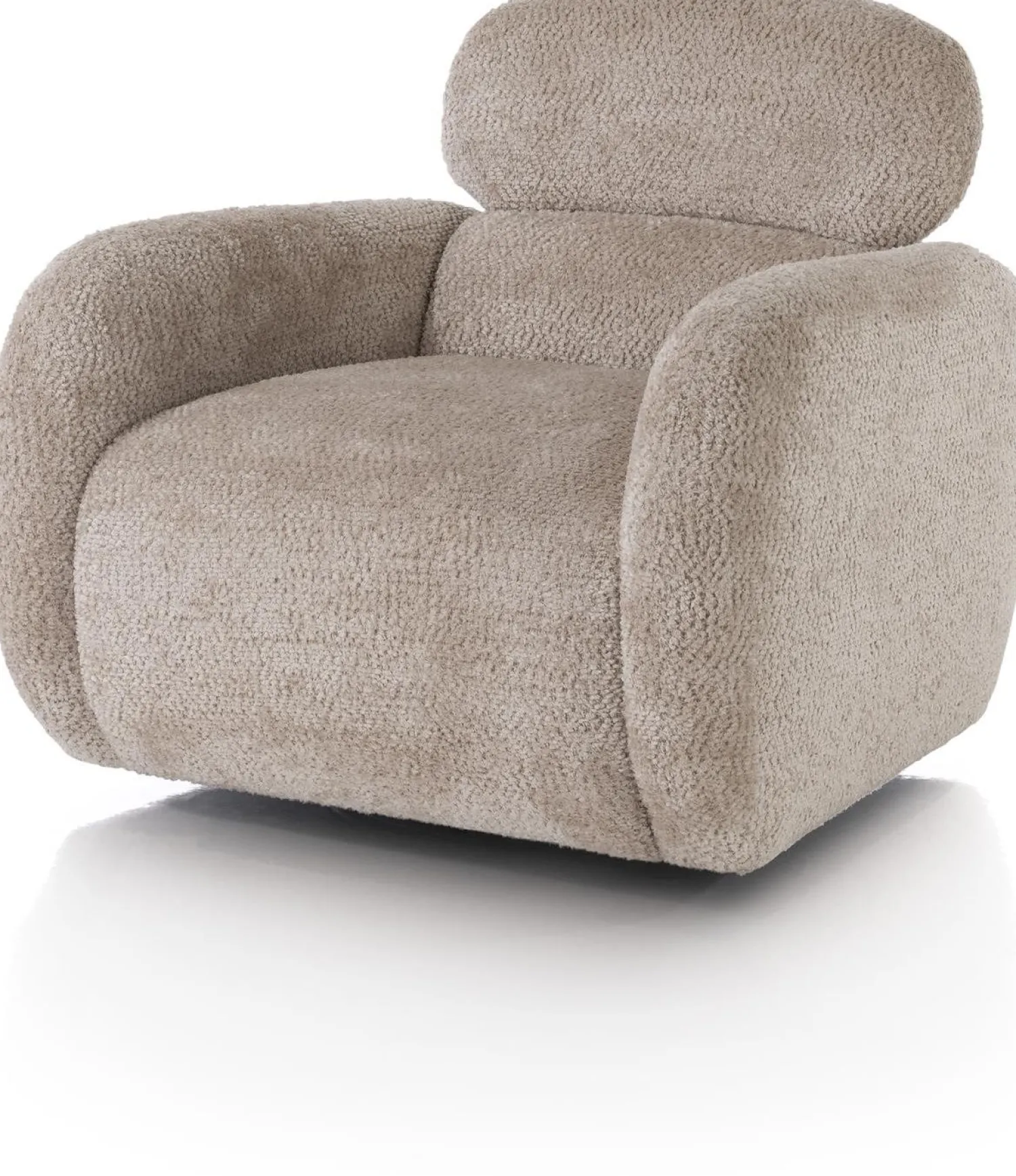 Draaifauteuils-XOOON Ostia Fauteuil Beige