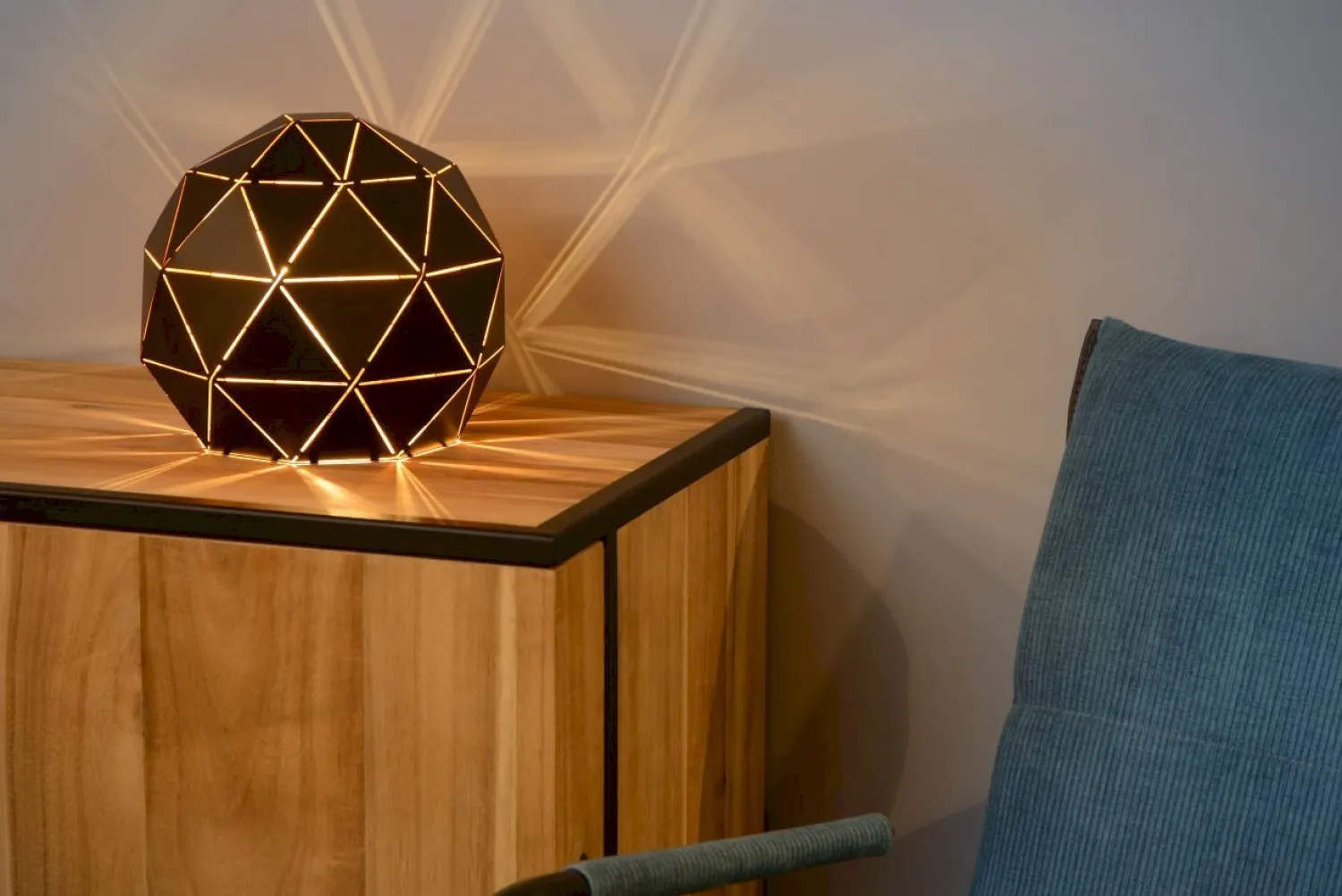 Moderne Tafellampen|Tafellampen-Lucide Otona Tafellamp Zwart