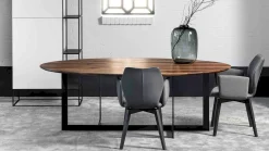 Houten Eettafels|Ovale Eettafels-Interstar Ovaal Eettafel Bruin