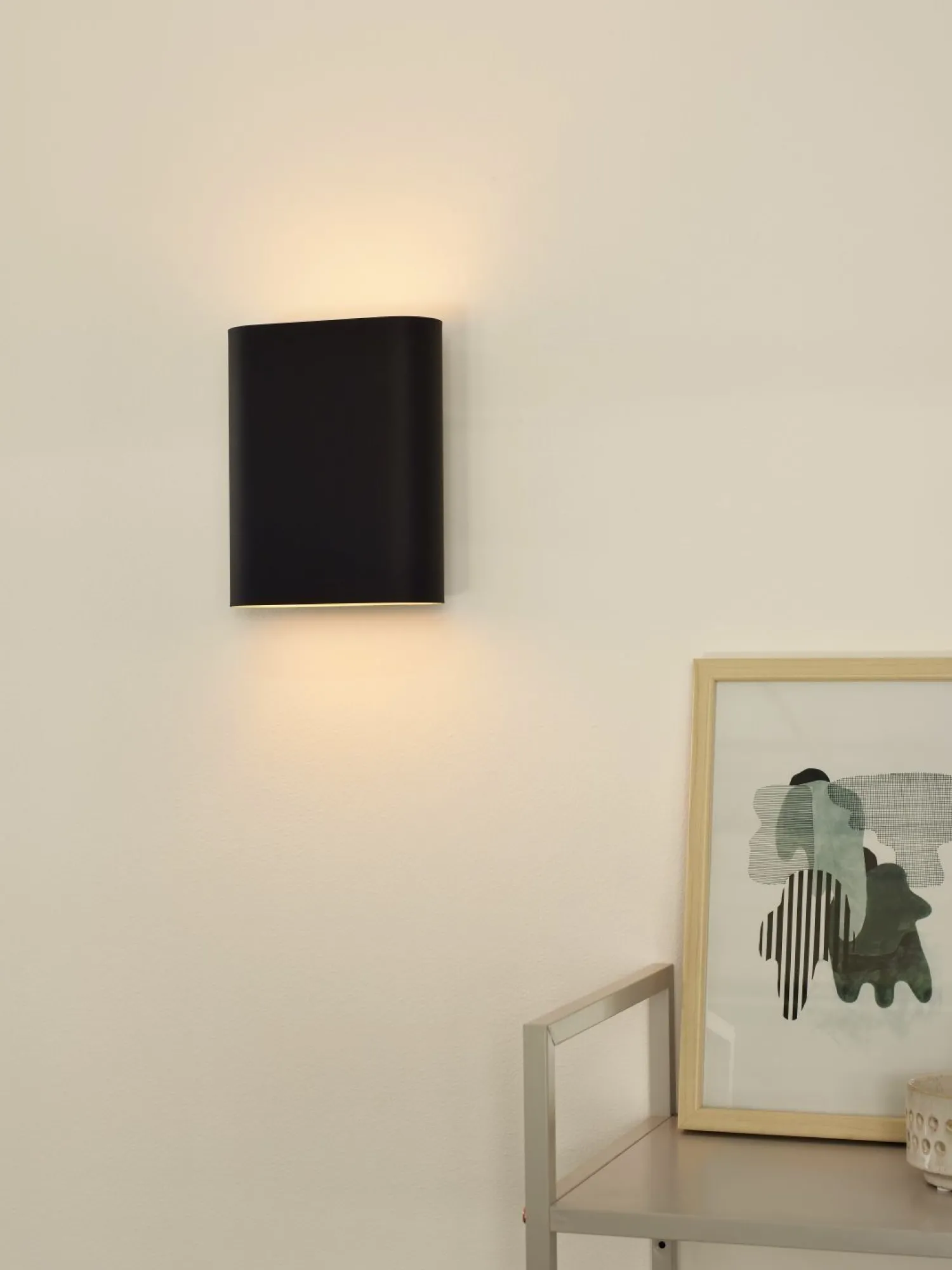Wandlampen|Wandlampen-Lucide Ovalis Wandlamp Zwart