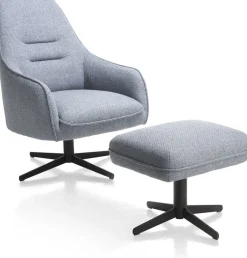 Draaifauteuils-XOOON Oviedo Fauteuil Sky Blue
