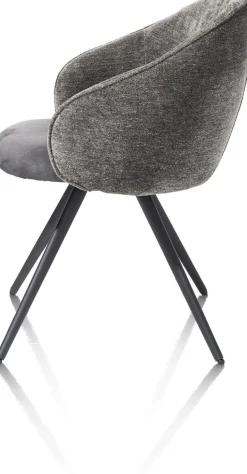 Kuipstoelen|Eetkamerstoelen Met Armleuning-XOOON Owen Eetkamerstoel Antraciet
