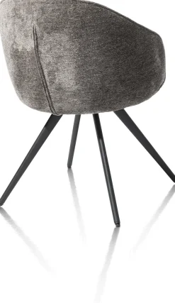 Kuipstoelen|Eetkamerstoelen Met Armleuning-XOOON Owen Eetkamerstoel Antraciet