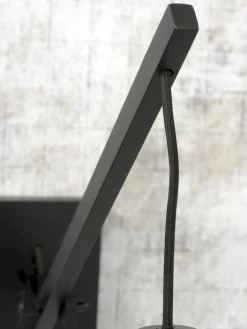 Wandlampen|Wandlampen-Good&Mojo Palawan S Black Wandlamp Natural/White