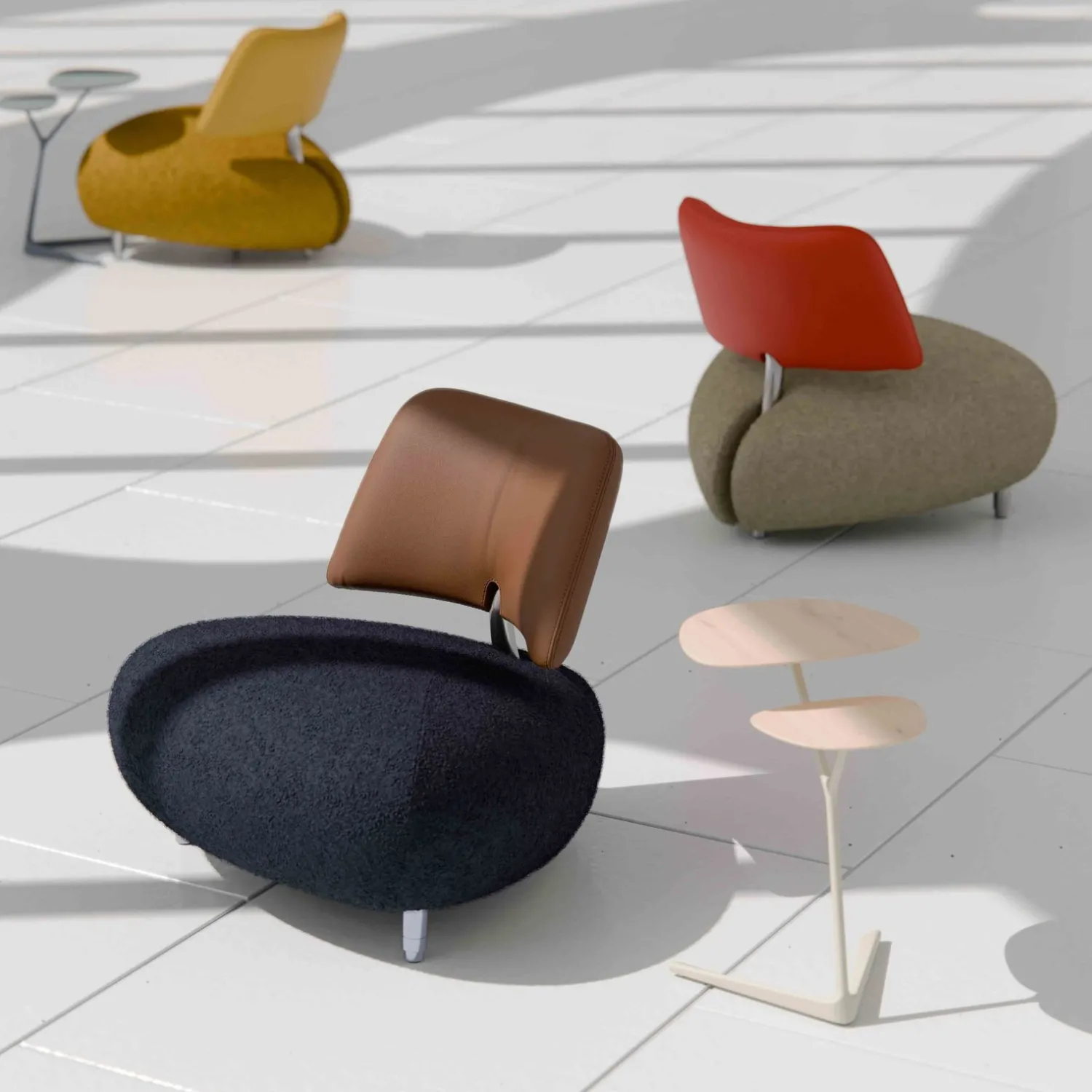 Design Fauteuils-Leolux Pallone Pa Soft Fauteuil Beige, Thunder