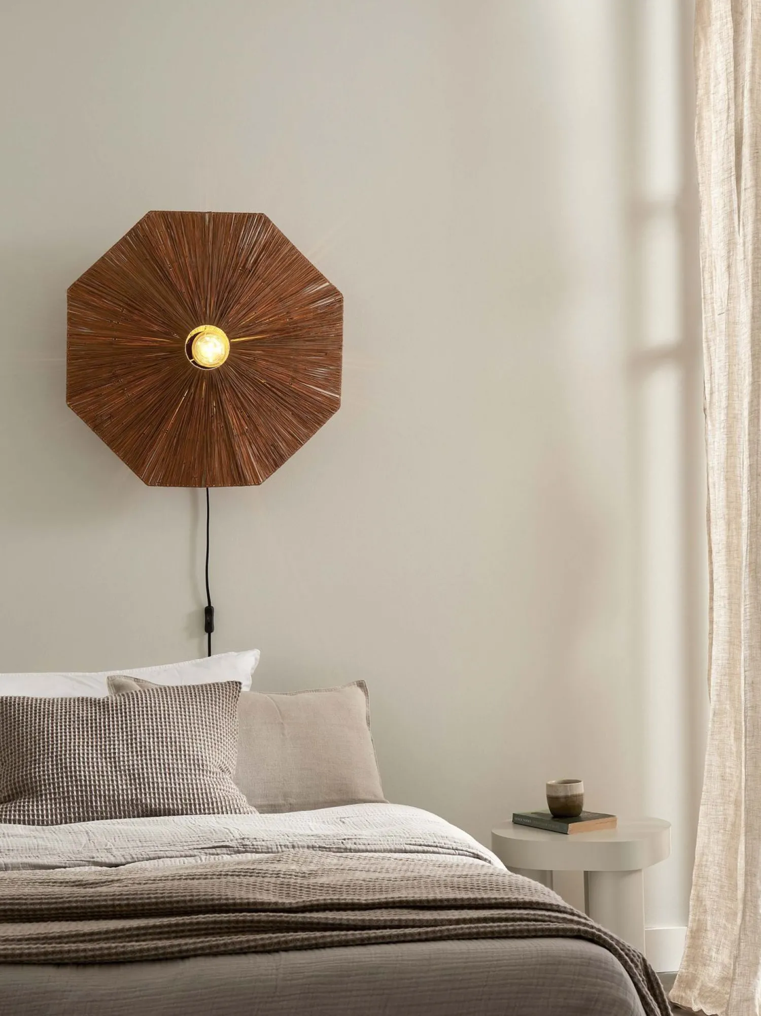 Wandlampen|Wandlampen-Good&Mojo Panama L Wandlamp Brown