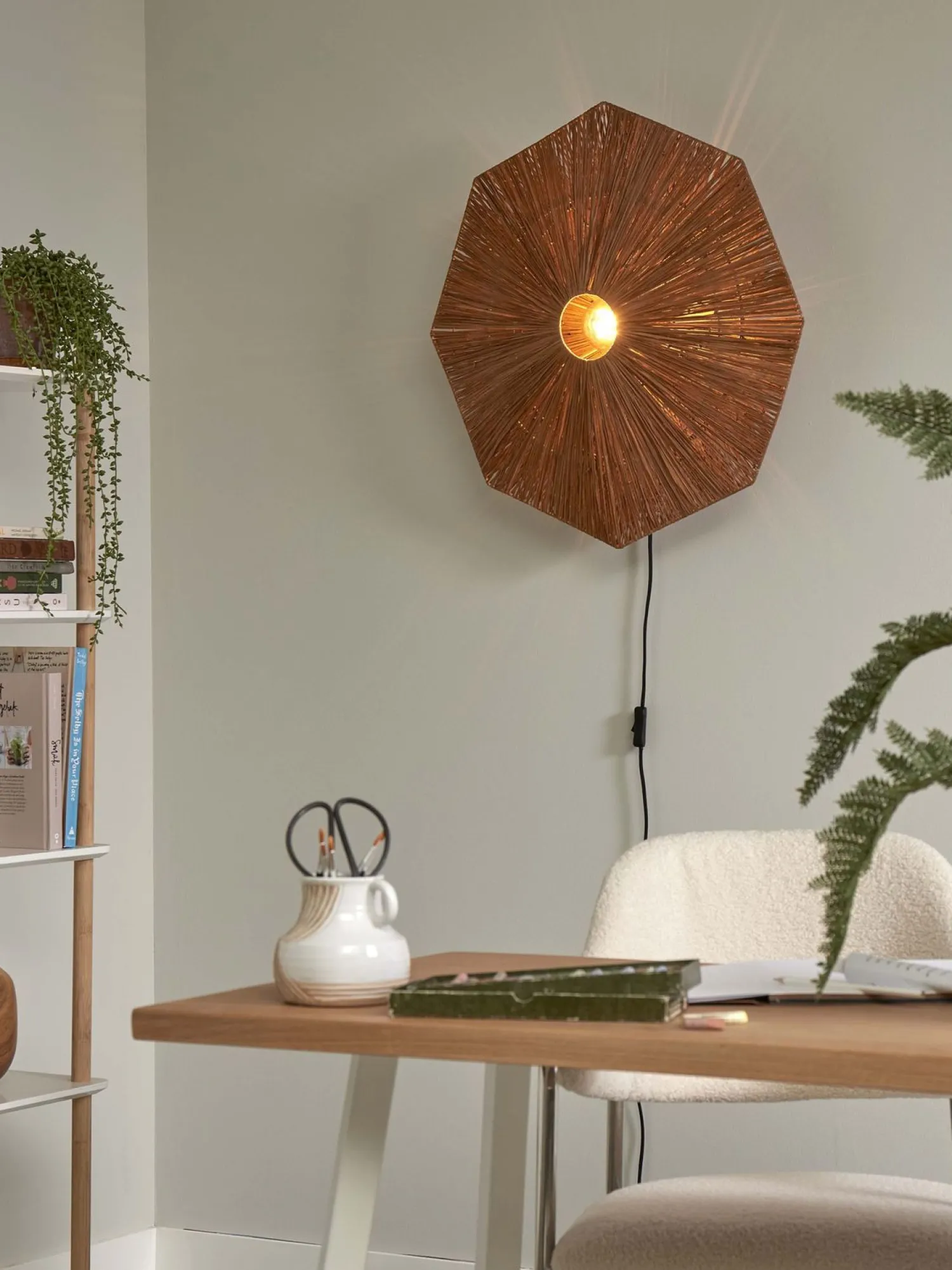 Wandlampen|Wandlampen-Good&Mojo Panama L Wandlamp Brown