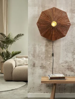 Wandlampen|Wandlampen-Good&Mojo Panama L Wandlamp Brown