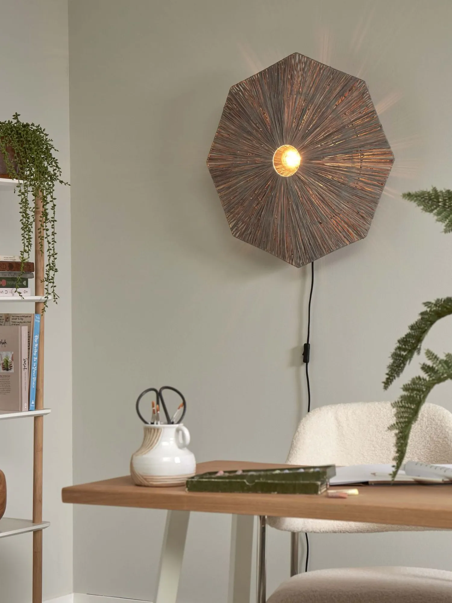 Wandlampen|Wandlampen-Good&Mojo Panama L Wandlamp Grey