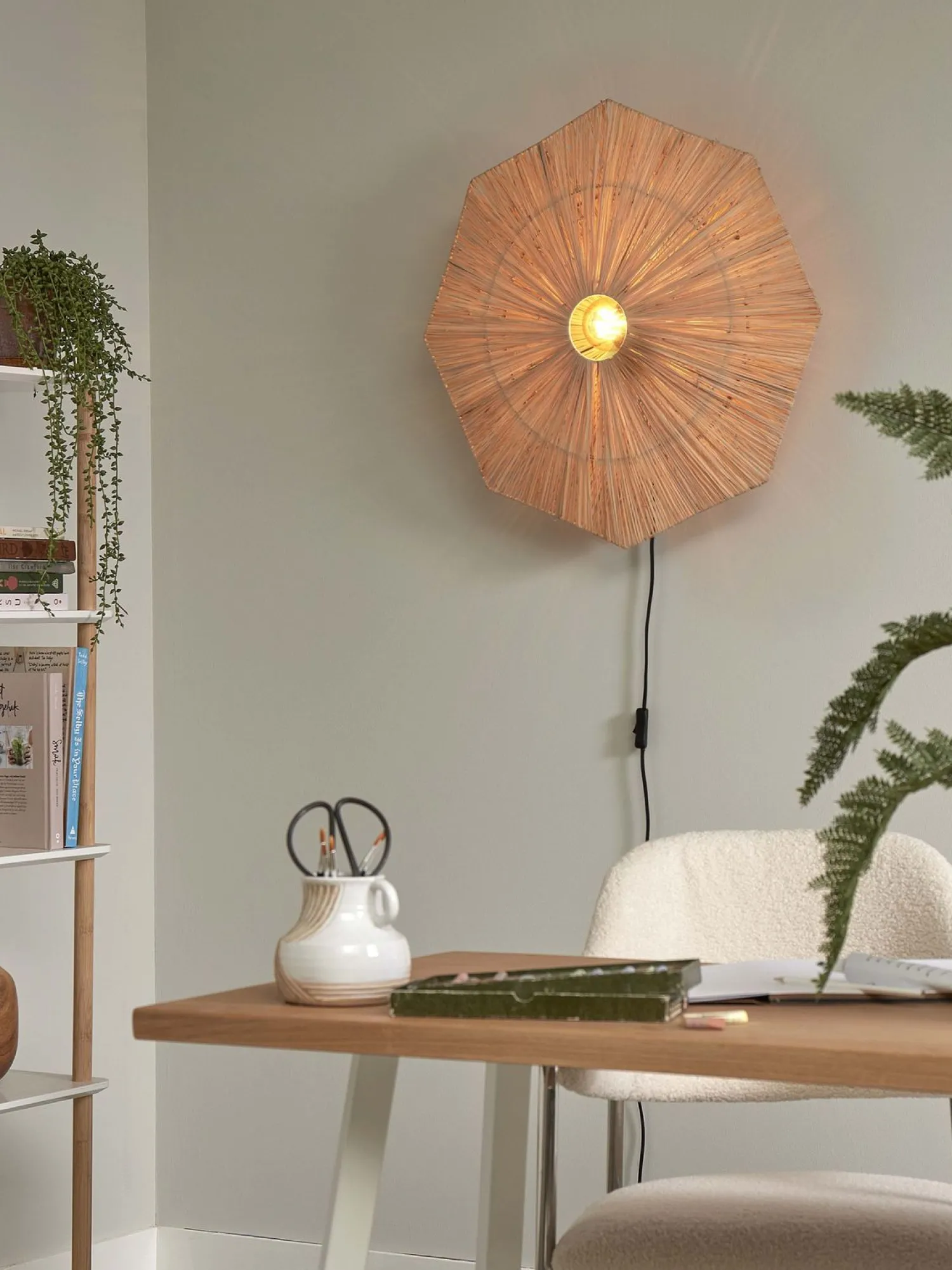 Wandlampen|Wandlampen-Good&Mojo Panama L Wandlamp Natural