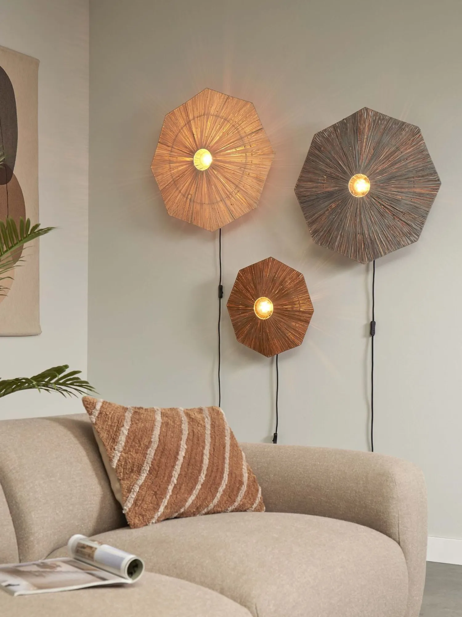 Wandlampen|Wandlampen-Good&Mojo Panama S Wandlamp Brown