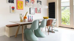 Design Stoelen|Eetkamerstoelen Zonder Armleuning-Vitra Panton Eetkamerstoel Soft Mint