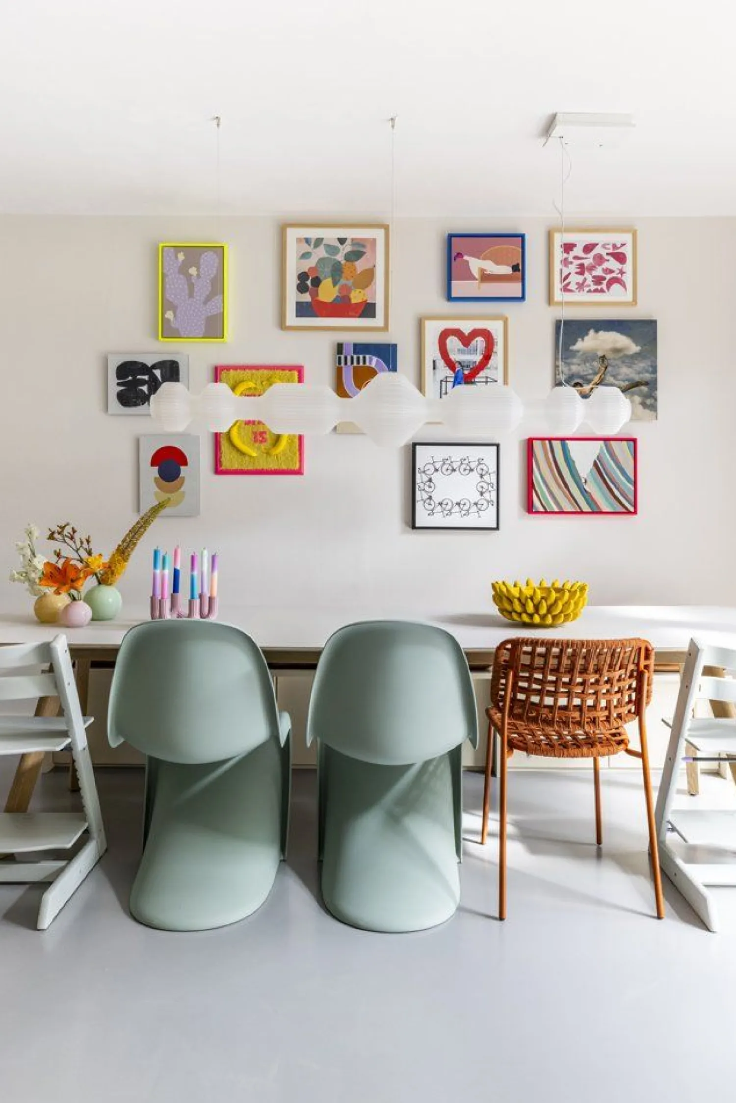 Design Stoelen|Eetkamerstoelen Zonder Armleuning-Vitra Panton Eetkamerstoel Soft Mint