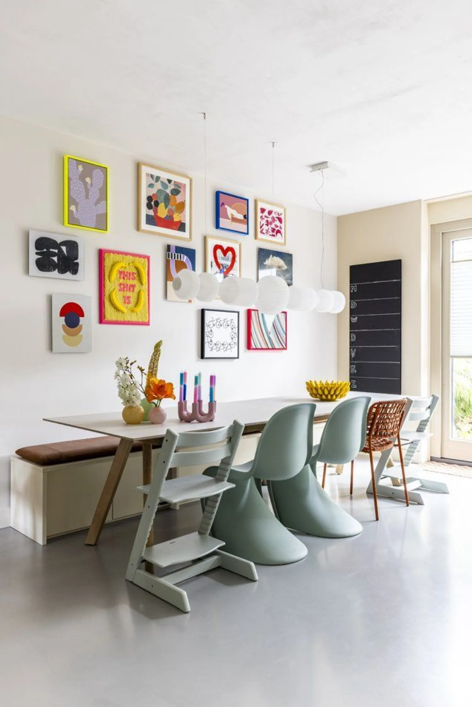 Design Stoelen|Eetkamerstoelen Zonder Armleuning-Vitra Panton Eetkamerstoel Soft Mint
