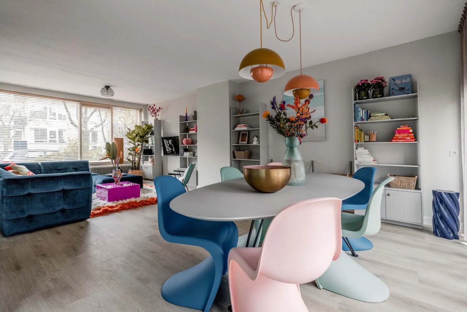 Design Stoelen|Eetkamerstoelen Zonder Armleuning-Vitra Panton Eetkamerstoel Soft Mint