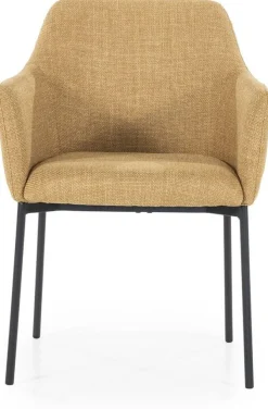 Eetkamerstoelen Met Armleuning-Eleonora Paul Armstoel Mosterd