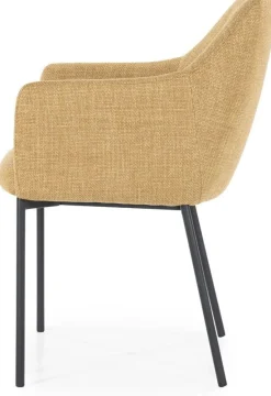 Eetkamerstoelen Met Armleuning-Eleonora Paul Armstoel Mosterd
