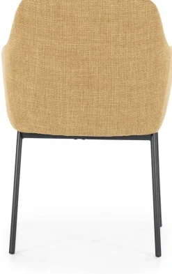 Eetkamerstoelen Met Armleuning-Eleonora Paul Armstoel Mosterd