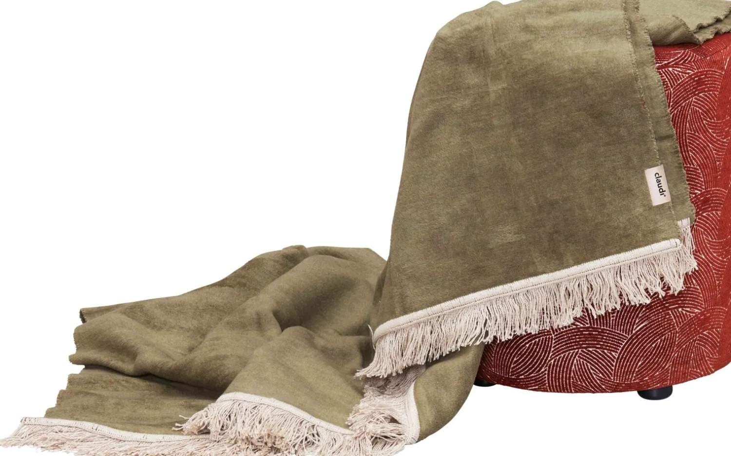 Sierkussens & Plaids-Claudi Paulos Plaid Olive