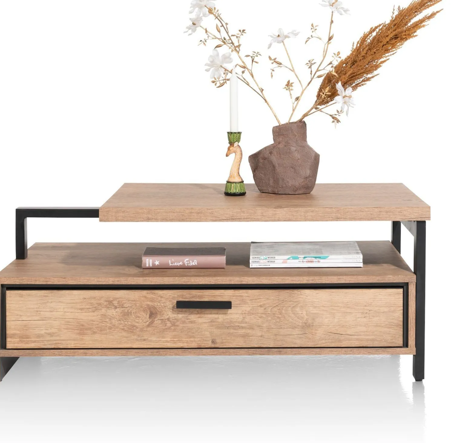 Houten Salontafels-Henders en Hazel Pavarotti Salontafel Naturel