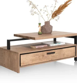 Houten Salontafels-Henders en Hazel Pavarotti Salontafel Naturel
