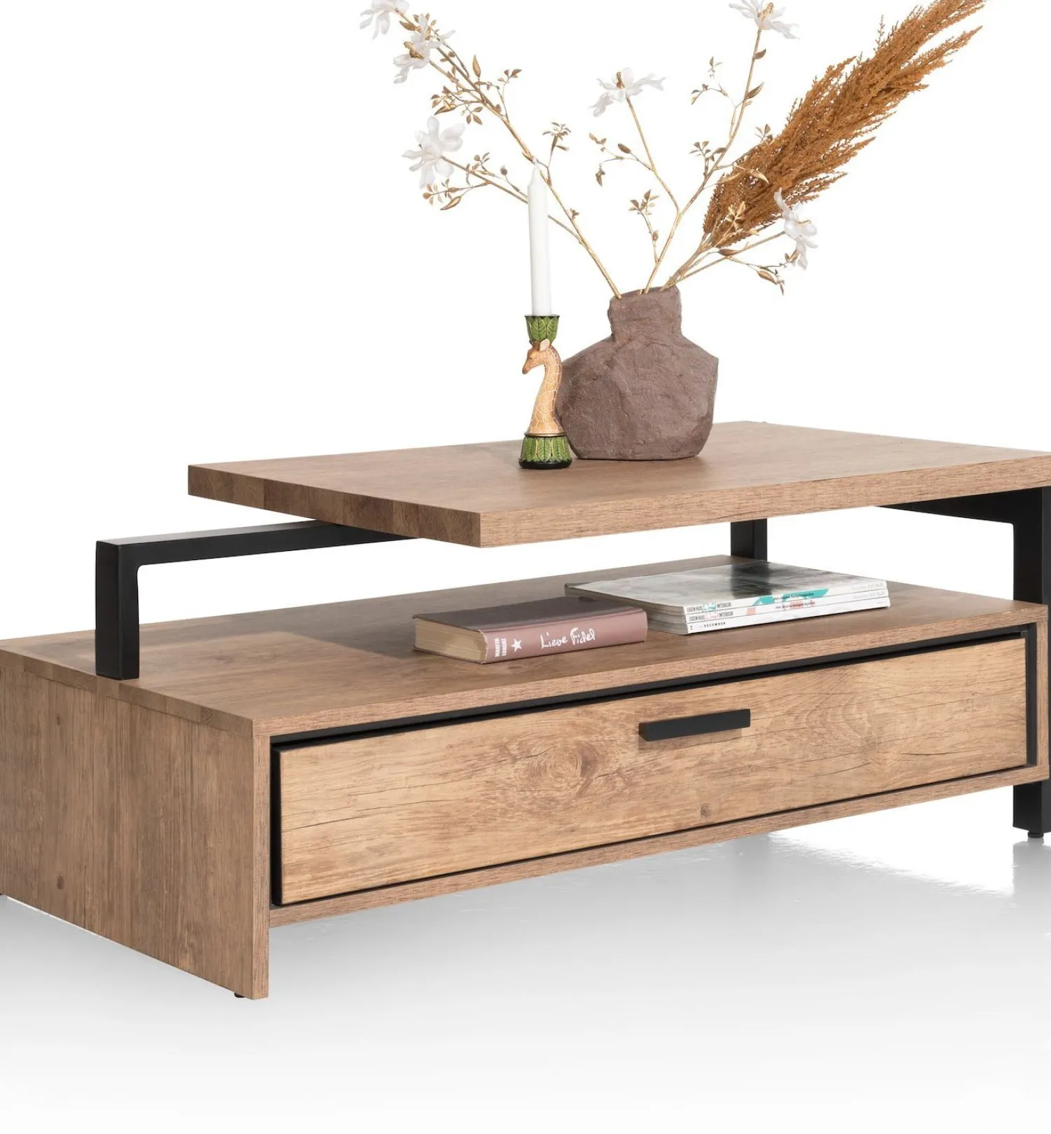 Houten Salontafels-Henders en Hazel Pavarotti Salontafel Naturel