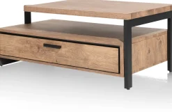 Houten Salontafels-Henders en Hazel Pavarotti Salontafel Naturel