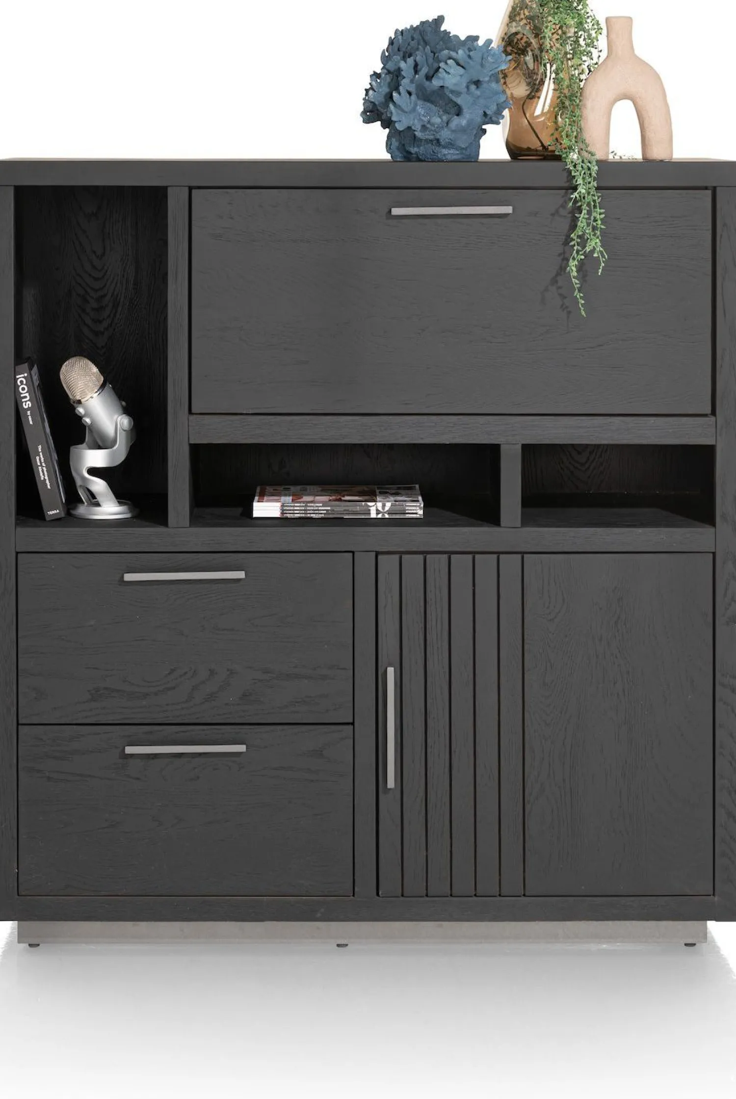 Opbergkasten|Opbergkasten-Henders en Hazel Pavie Highboard Castle Black