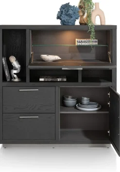 Opbergkasten|Opbergkasten-Henders en Hazel Pavie Highboard Castle Black