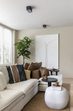 Ronde Bijzettafels-vtwonen Pebble Bijzettafel White