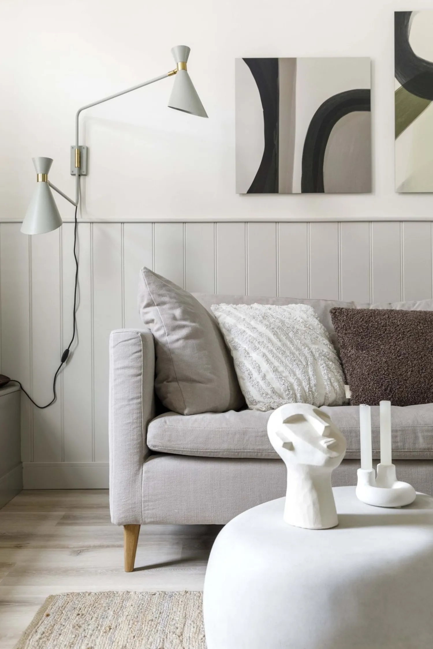 Ronde Bijzettafels-vtwonen Pebble Bijzettafel White
