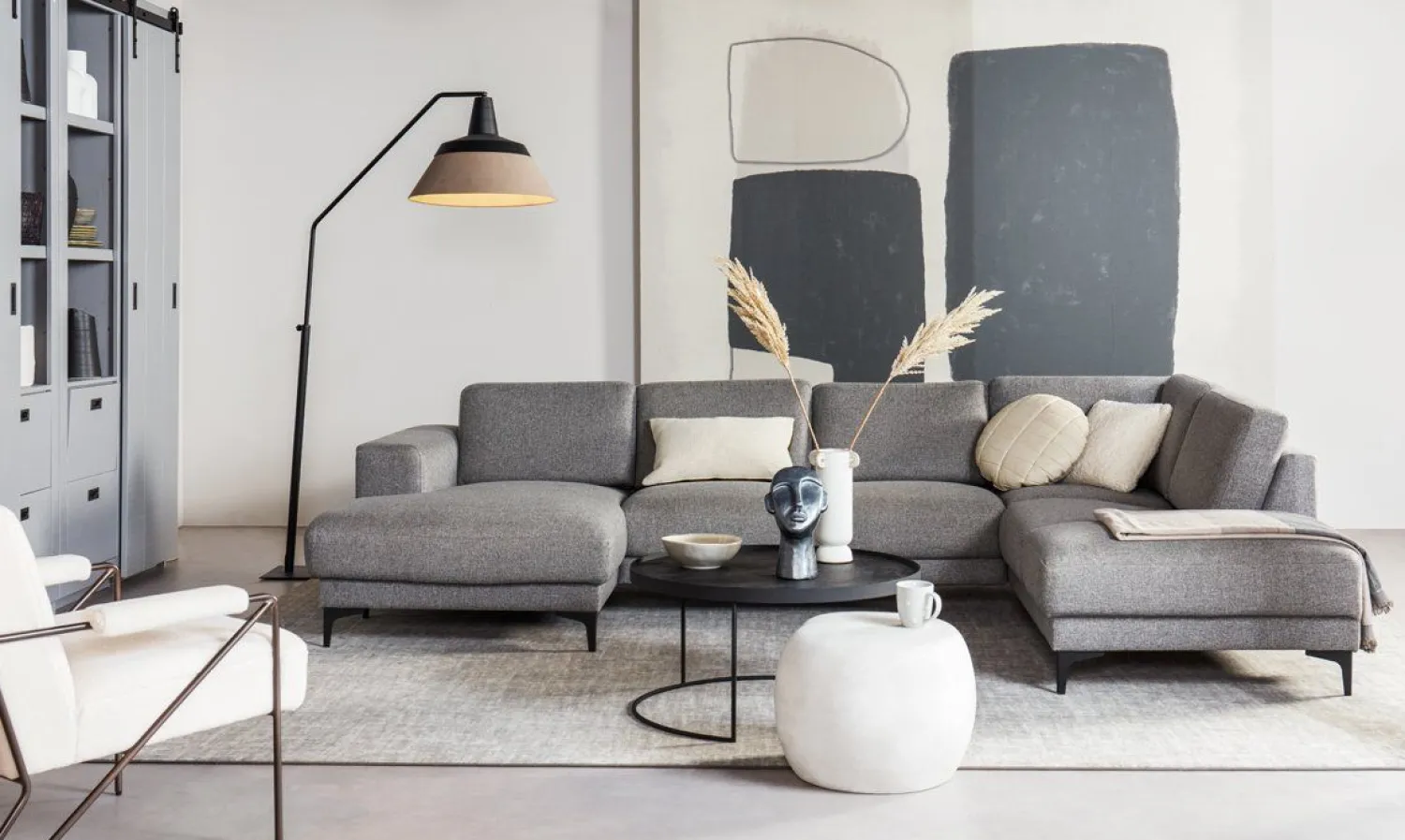 Ronde Bijzettafels-vtwonen Pebble Bijzettafel White