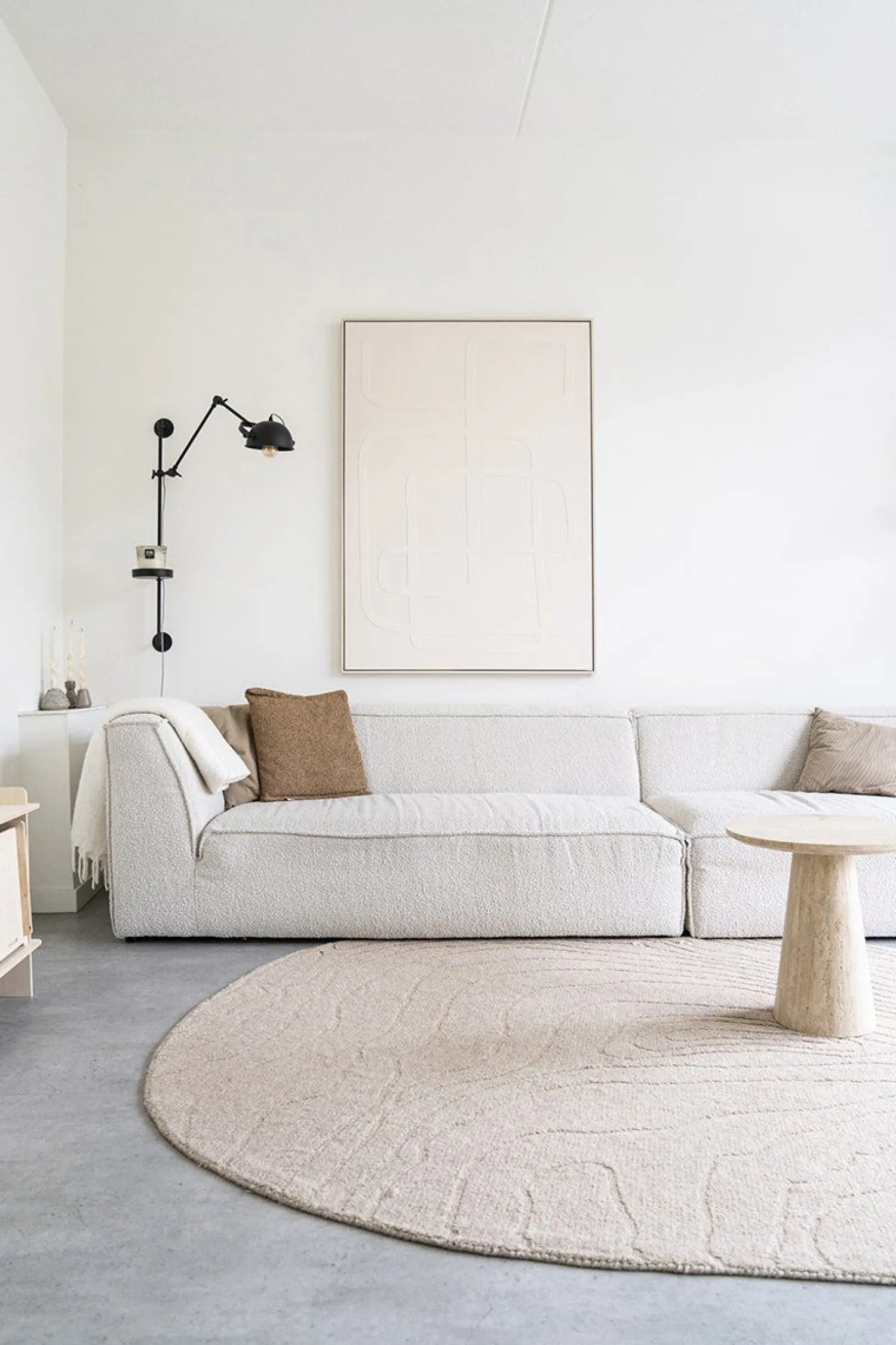 Vloerkleden|Organische Vloerkleden-By Boo Pebble Vloerkleed Beige