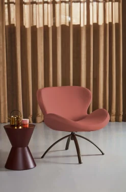Draaifauteuils-Bree's New World Peggy Fauteuil Bruin, Rood